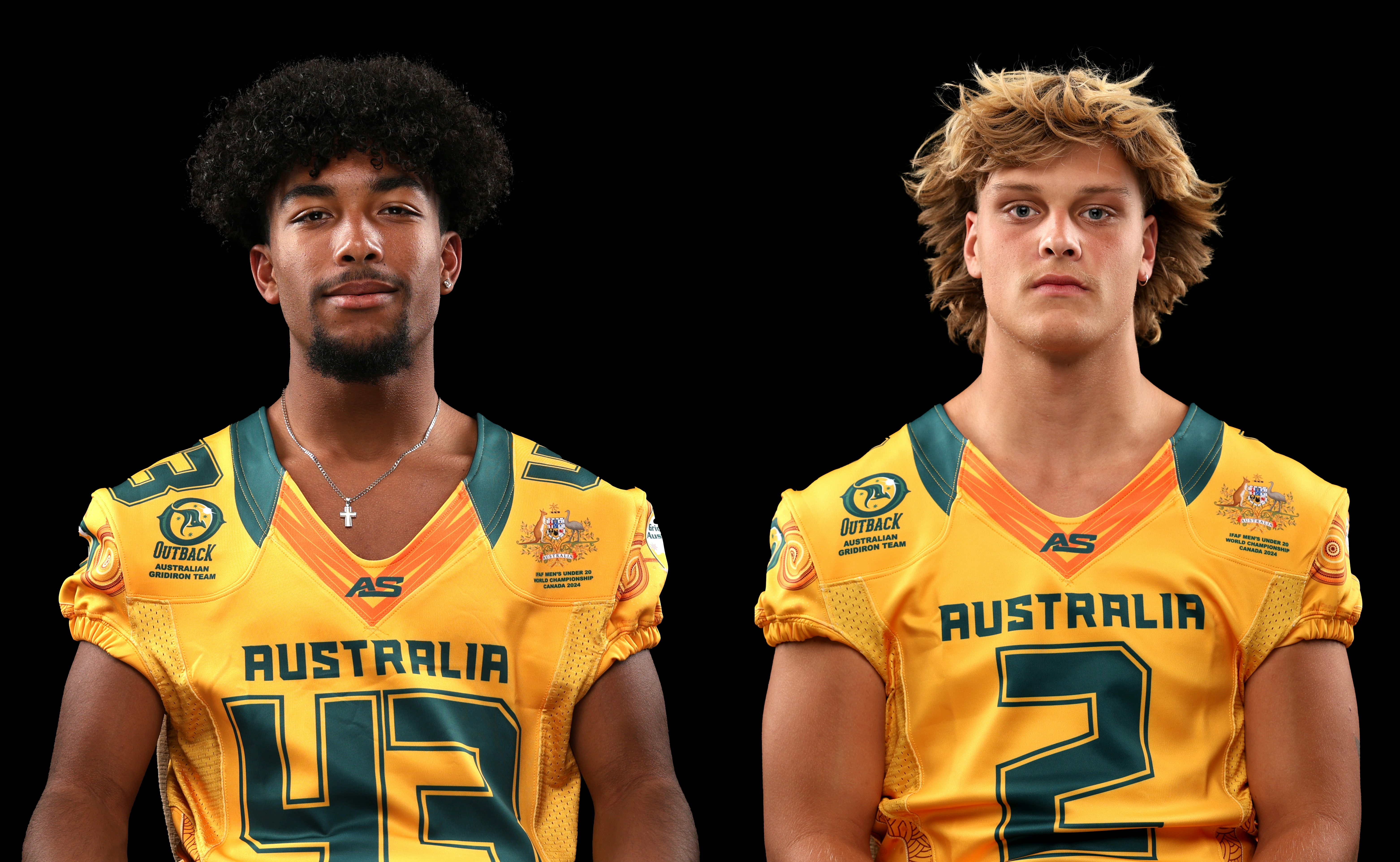 EDMONTON, AB - June 20: Headshots of the 2024 U20 Team Australia Football Team shot for the IFAF U20 World Junior Football Championiships in Edmonton. (Photo by James Maclennan)