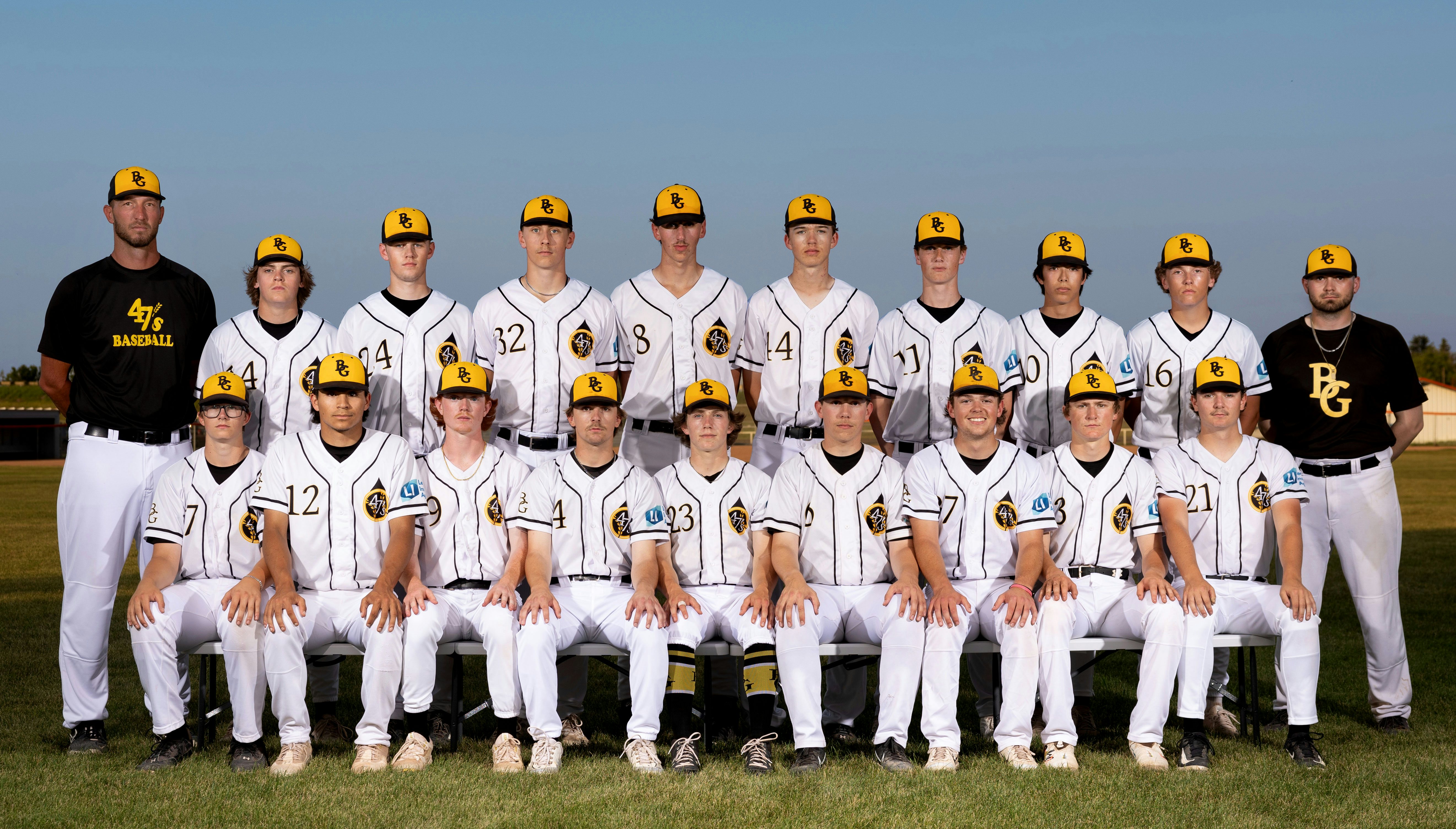 LEDUC, AB - July 10: The 18U AAA Leduc Black Gold 47's at Fred Johns Park in Leduc on July 10, 2024. (Photo by James Maclennan)